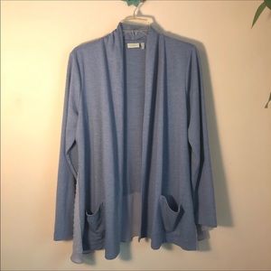 LOGO swiss dot cardigan swester blue medium